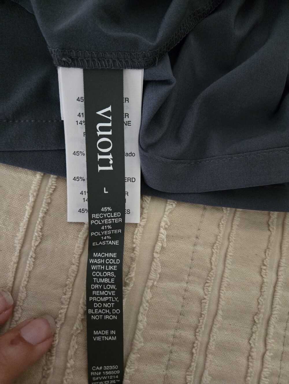 Vuori Villa Cropped Tank Top | Azure | Size L - Picture 7 of 9